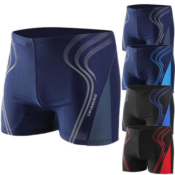 

2019 men's swimwear beach large size swimwear print nylon breathable built-in swimsuit 7.11