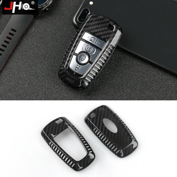 

real carbon fiber remote key fob shell case for 2018 ford explorer f150 mustang