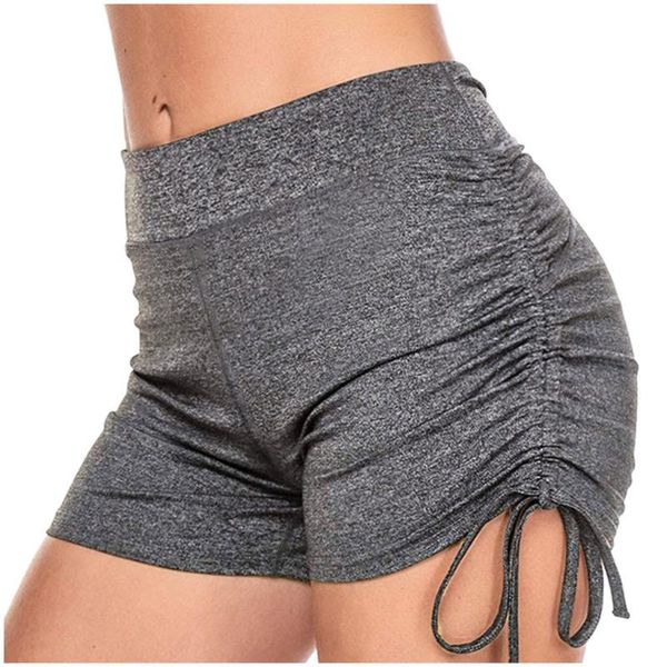 

2020 women gym jogging yoga shorts leggings breathable women's yoga short sports fitness solid color thin skinny shorts#j30, White;red