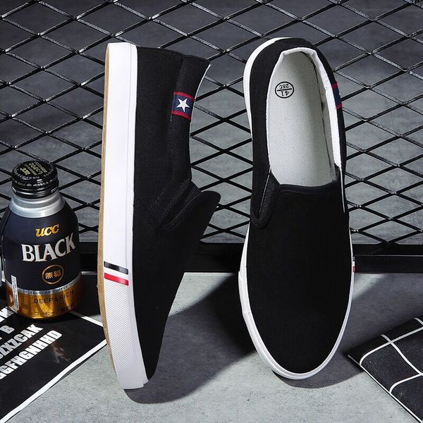 

sapatilha feminina women fashion anti skid round toe canvas shoes ladies cool comfort spring & summer flats 5785b, Black