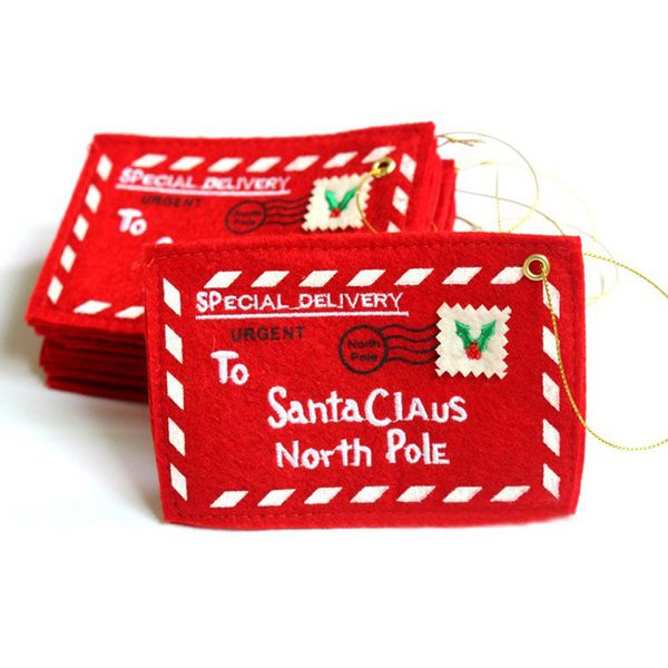 

to santa claus north pole christmas envelope pendant tree accessories 2019 christmas small gift candy bags home party xmas decor