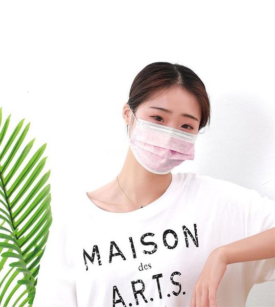 

7jj5 fa3 layers non woven mouth non woven protective dust earloops breathing safety masks ship 2 mask white days black black