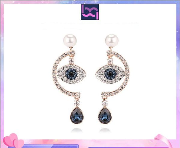 

австрийский кристалл кулон серьги корейский популярные серьги, Golden;silver