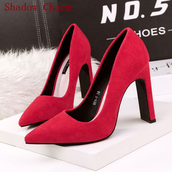 

2019 summer women pumps thin high heel scrub pointed toe red ankle strap ladies wedding shoes, Black