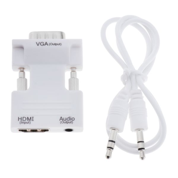 

1x 1080p female hdmi to vga male audio out cable converter for digital