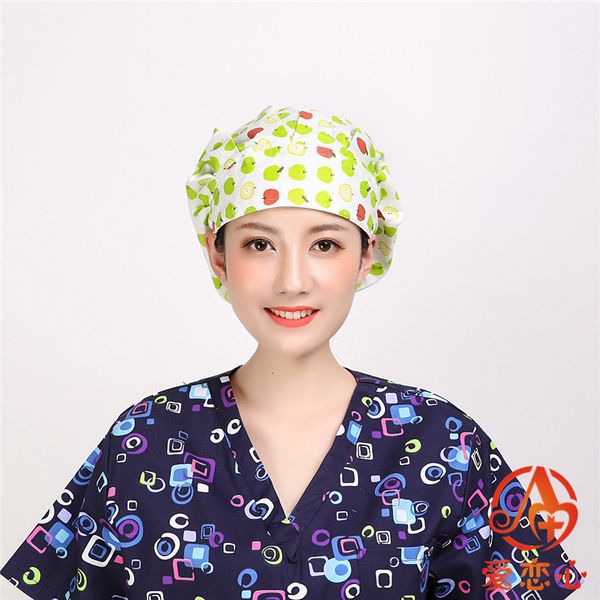 

operating room anesthesia doctor work cap qiao nurse beautician cap nurse flower