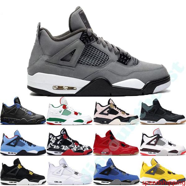 

4s cool grey 4 basketball shoes 30th anniversary laser silt red splatter singles day lightninx pure money oreo men 4 sneakers 40-47