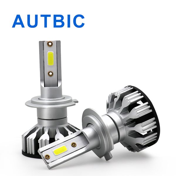 

autbic h7 led h1 h4 h11 9005 hb3 9006 hb4 headlight bulbs 12v 50w 6500k cob car mini headlamp kit auto fog lamp led lights bulb