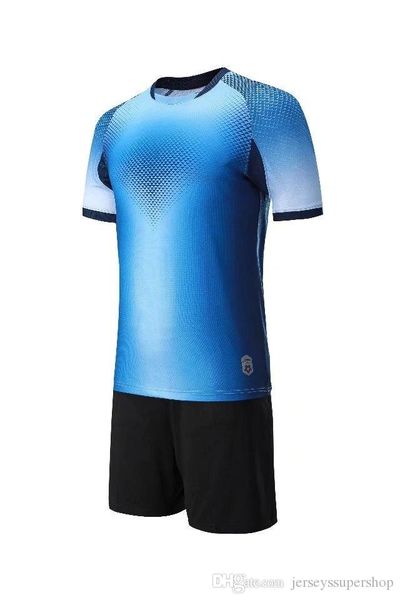 

FC 19 2020 Blue Lastest Men Football Jerseys Hot Sale Outdoor Apparel Football Wear High Quality JUV Suit