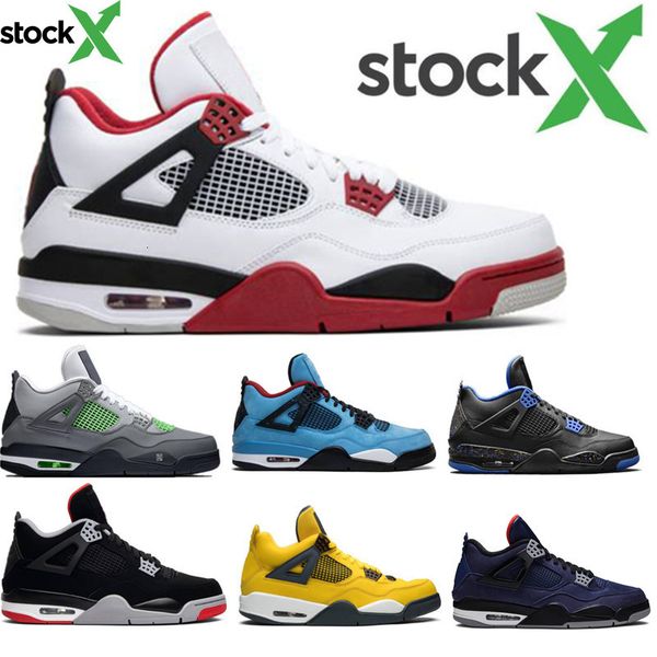 

pure money new 4 4s mushroom men basketball shoes fiba unc denim blue volt es motosports men sports designer sneakers, Black