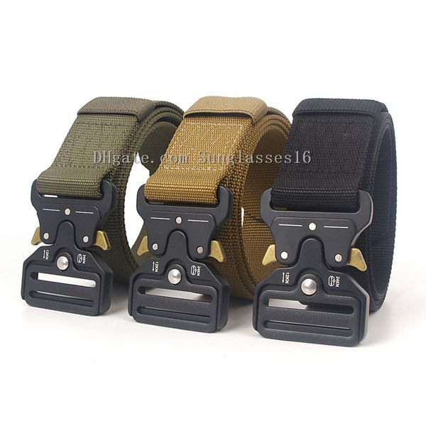 

4.3cm wide plus size long belts for men tactical belt army mens belt big tall strap quick release buckle outdoor combat training waist belt, Black;brown