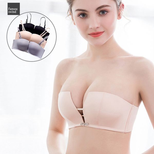 

невидимый бесшовные сексуальный бюстгальтер бесшовные lingerie square cup push up бюстгальтеры для женщин глубокий v провод свободный d нижн, Red;black