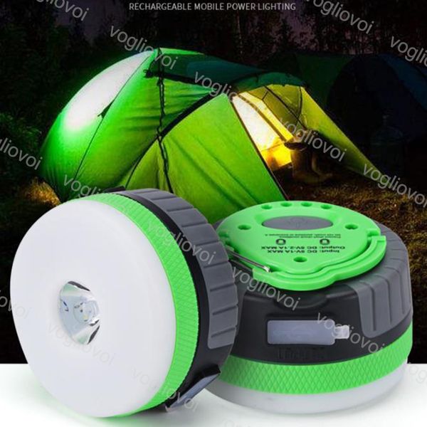 

head lamps led outdoor camping lights 10led mini lantern tents lamp green shell white night hanging lamp usb rechargeable lights abs tpe dhl