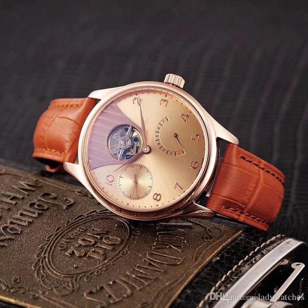 

роскошные мужские часы 316 стальной корпус imported автоподзаводом маховик kinetic дисплей машина классический кожаный пряжкой ремень 42мм 1, Slivery;brown