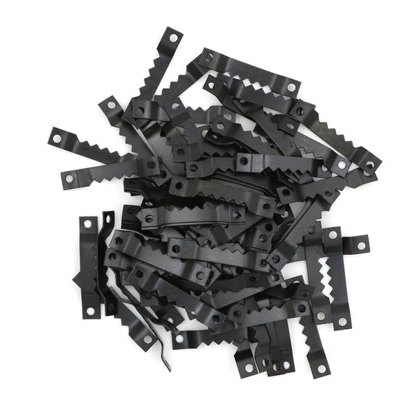 

100pcs black saw tooth sawtooth hanging picture p oil painting mirror frame hanger hook