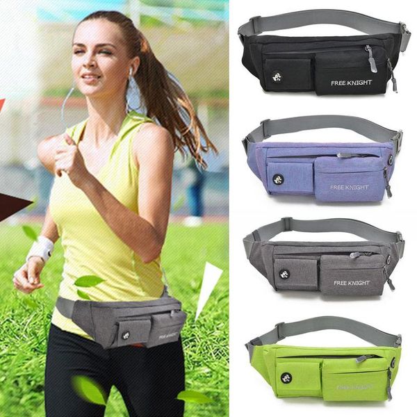 

1pcs outdoor multifunctional running waist bag for men waterproof outdoor earphone with sports bag holes anti-theft waist w z1y3