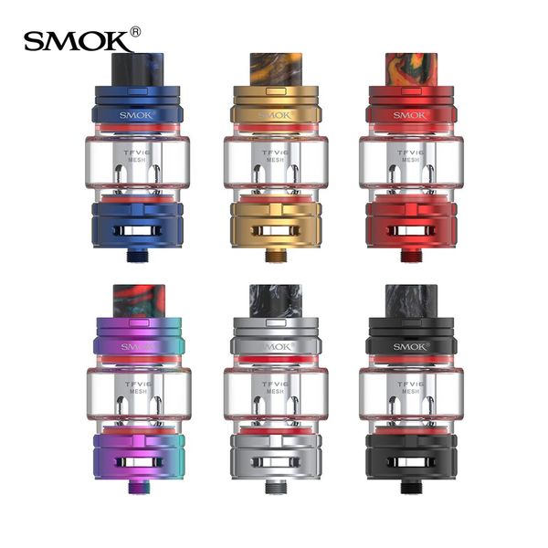 

SMOK TFV16 Sub-ohm Mesh Tank With TFV16 Mesh Dual Mesh Coils Top Filling 9ml Capacity V16 Atomizer Pyres Glass Tube 100% Authentic