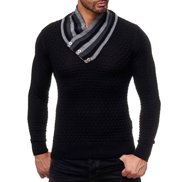 

men turtleneck sweater argyle pattern designer spring warm mens knitted wool pullover sweaters plus size 3xl european style a372, White;black