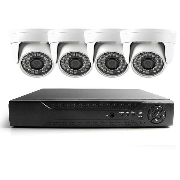 

wholesale 4ch full ahd cctv system dvr kit nightvision security 480tvl dome camera surveillance video