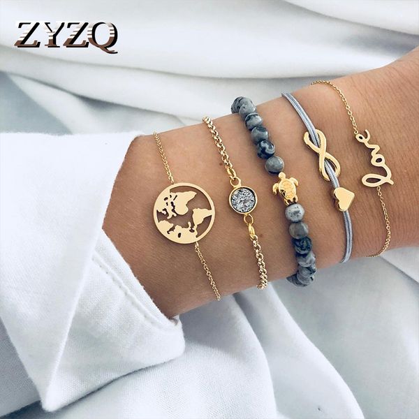 

zyzq vintage enthic stylish accessories jewelry bracelets beads metal personality decoration wrist bracelets wholesale lots&bulk, Black