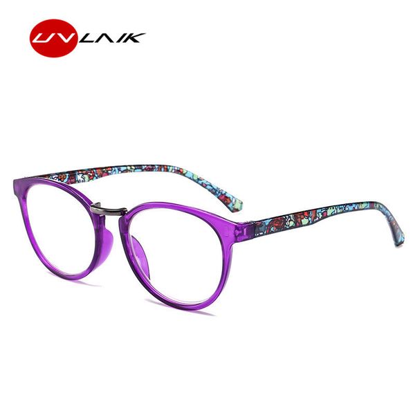

uvlaik spring hinge cat eye reading glasses frame women vintage printed legs presbyopic eye prescription eyeglasses frames
