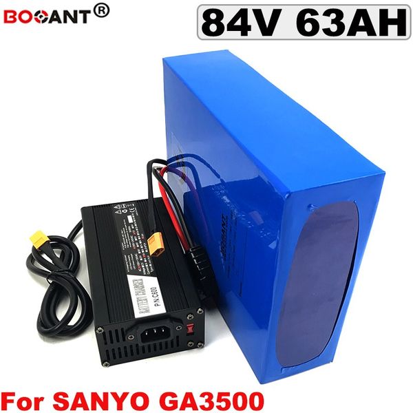 Para Original Sanyo GA 18650 84 V 60AH E-bike Bateria de íon de lítio 3000 W 5000 W 8000 W Bateria de scooter elétrico 23 S 84 V Frete Grátis