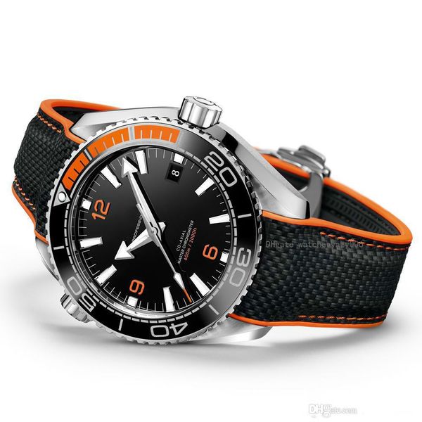 

2019 mens watch master black face bigger dial two color mens automatic movement mechanical rubber strap sapphire glass mens watches, Slivery;brown