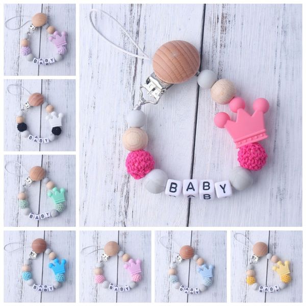 

baby teether care universal holder leash for pacifiers nipples clip chain infant child soother beaded wooden chains teethers