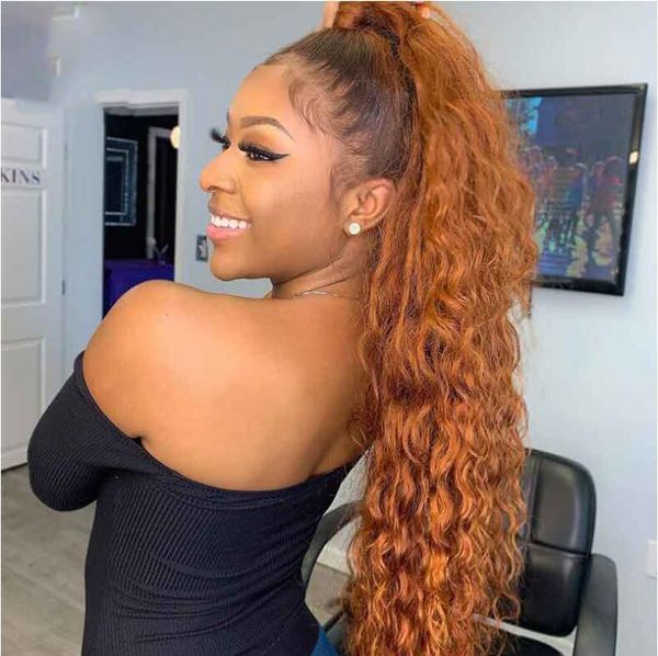 

paff honey blonde lace front wig with baby hair loose wave long hair colored full lace wigs for women, Black;brown