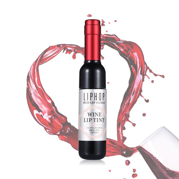 

liphop red wine stain liquid lipstick nourish longer lasting matte kiss proof lip gloss light weight rouge lips makeup lip tint