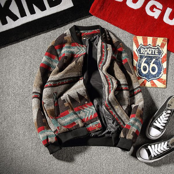 

hip hop jackets men autumn spring fashion classic personality flower streetwear men clothes 2018, Black;brown
