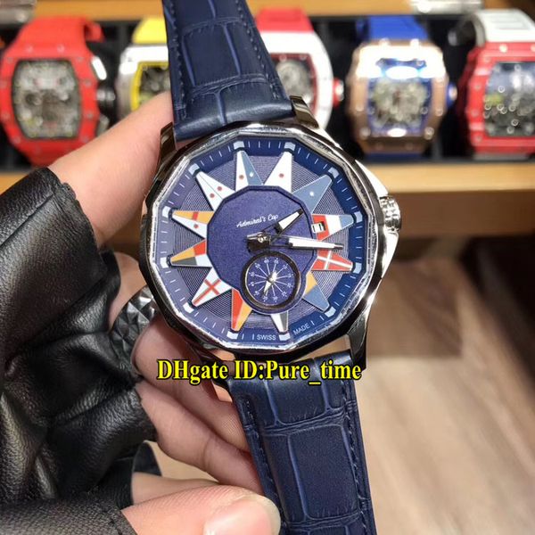 

LEGEND 42 Admiral's Cup Date A395 / 02982-395.101.20 / OF03 AB12 Автоматические мужские часы с синим циферблатом Синий кожаный ремешок из сапфира Мужские мужские часы