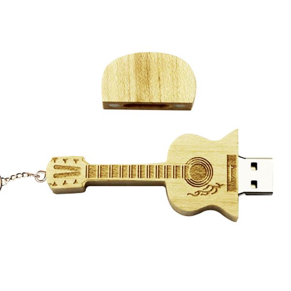 

wooden guitar pen drive lijiang original music (600 songs) with gift wooden box can be used as a decoration 32g 2019