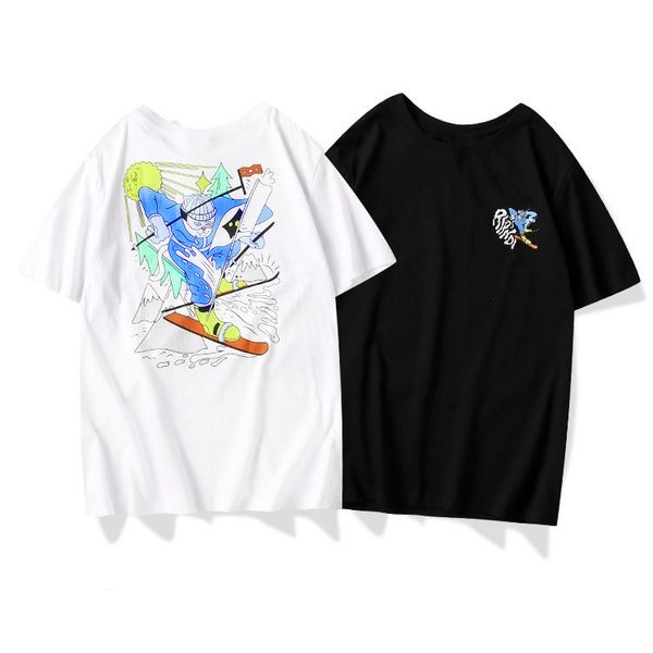 

designer tshirt brand trend tee summer selling the new t-shirt tide brand classic t shirt luxury tees europe and america, White;black