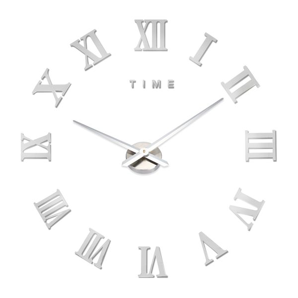 

m.sparkling 3d mirror effect sticker diy wall clock roman numeral scales