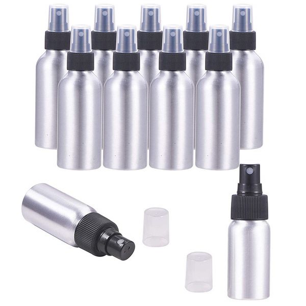 

30ml 50ml 100ml 120ml 150ml 250ml aluminum fine mist spray bottles refillable metal atomizer container cosmetic perfume makeup packaging