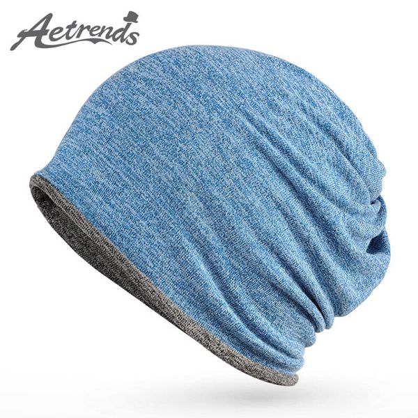 

aetrends] 2017 new beanies hip-hop collar scarf hats for men women skullies baggy cap z-5084