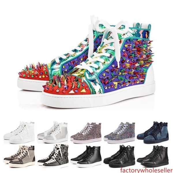 

2020 sale designer shoes studded spikes flats shoes s shoes luxury mens womens party lovers genuine leather sneakers