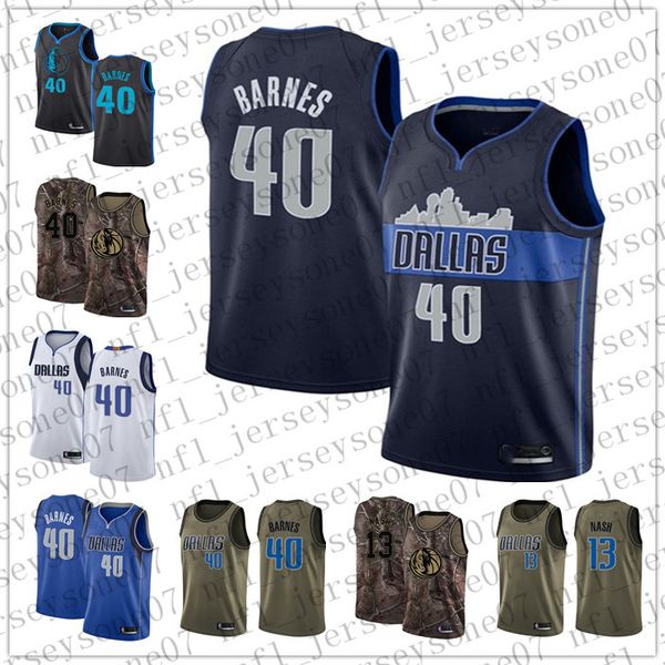 

custom men's women dallas mavericks 13 steve nash 40 harrison barnes white blue throwback basketball edition nba jersey, Black