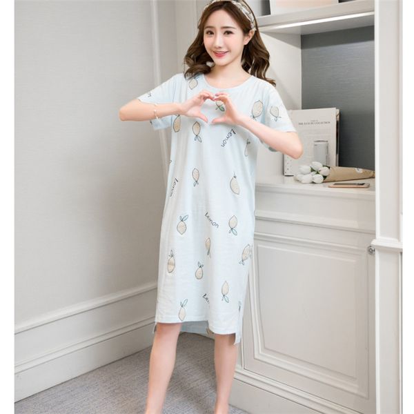 

2020 summer short sleeve women's nightdress letter peach heart large women's nightdress, Black;red