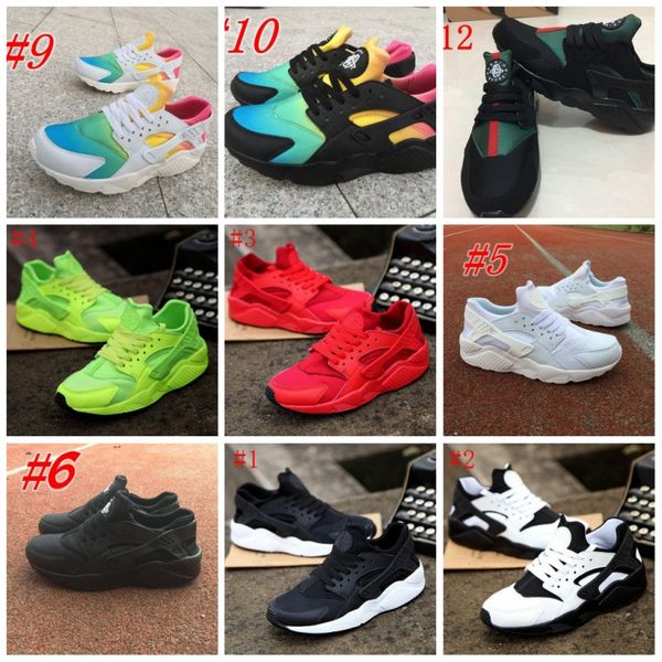 

2019 New Huarache Ultra Mens Women Running Shoes Classic Fashion Triple Black White Red Green Huaraches Colorful Sports Sneakers Shoe