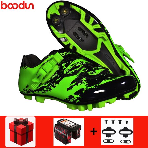 

boodun cycling shoes sapatilha ciclismo mtb men sneakers waterproof mountain bike racing self-locking athletic bicycle shoes, Black