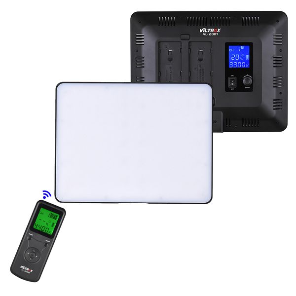 

viltrox vl-200t wireless control bi-color dimmable led video light panel 3300k-5600k 192 beads for canon nikon sony dslr camera