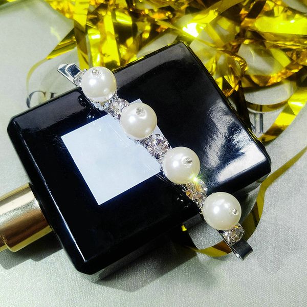 

silver and pearl hair accessories barrette hairclip hairpins pearl white magic hair clip parel haarspeld weiwi, Black;brown