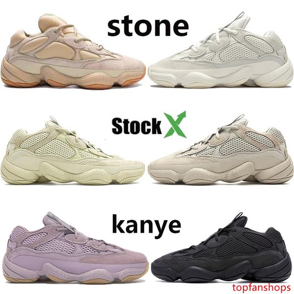 

desert rat 500 bone white running shoes mens womens soft vision super moon yellow utility black blush salt kanye designer sports sneakers