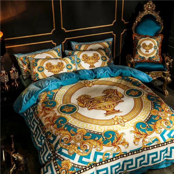 

super luxury european style luxury velvet flannel fashion classic bedding set winter warm fleece digital oil printing duvet cover bed sheet