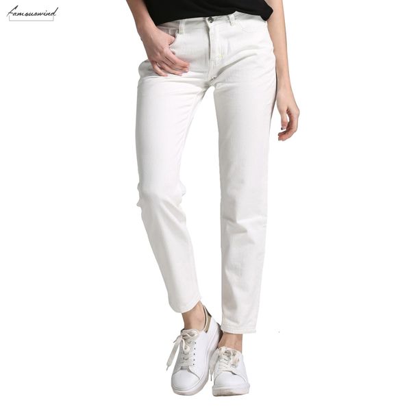 

elmer white boyfriend modern jeans for women jeans pants women mid waist denim jeans female pants drop shipping, Blue