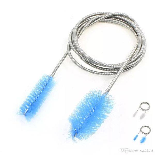 

155cm flexible cleaning tube ended double brush aquarium filter pump pipe hose