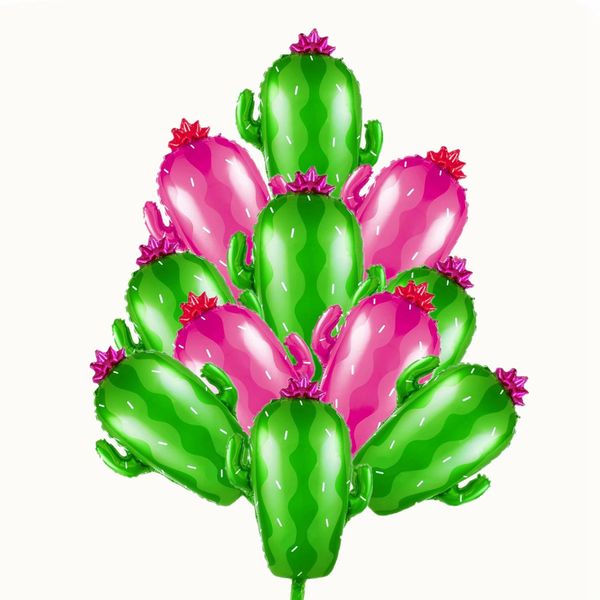 

5pcs cactus balloon creative decor aluminium film balloon for party birthday gathering (pink 59x73cm