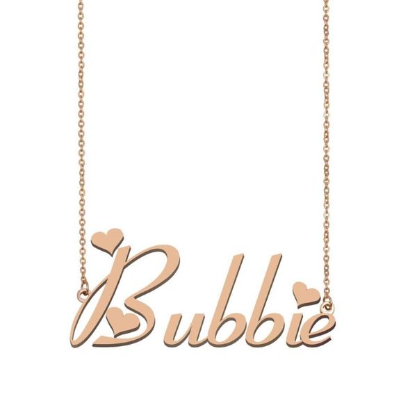 

bubbie name necklace, custom name necklace for women girls friends birthday wedding christmas mother days gift, Silver